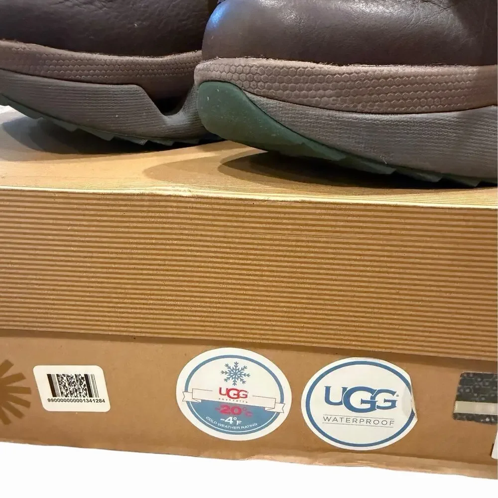 UGG Auden Brownstone Thinsulate Waterproof Shearling Snow Boot Shoes Brown Men 9